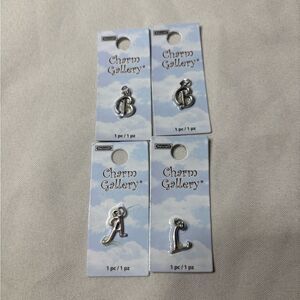 4 New Letters Halcraft Charm Gallery Pendant Jewelry Making Charms